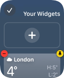 Press the add widget icon and go to the required widget.