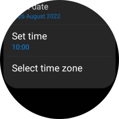 Press Set time. Press Set time.