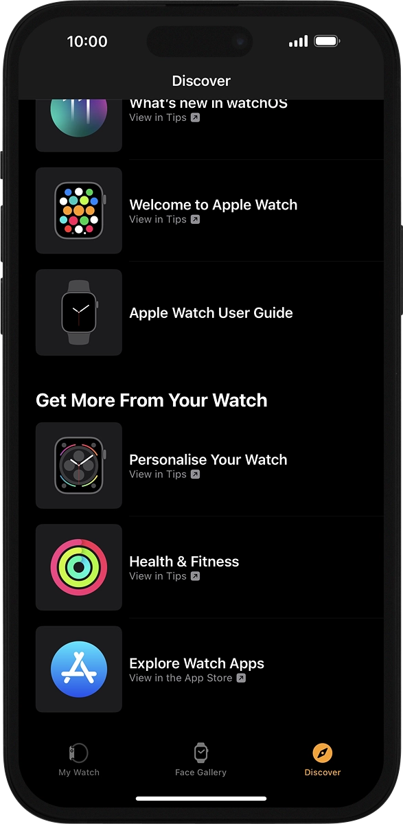 On your phone: Press Explore Watch Apps.