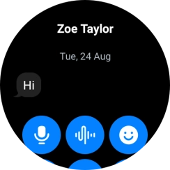 Press and hold the required message for a moment.