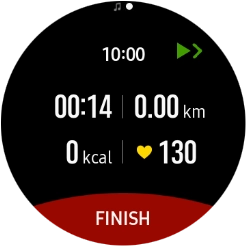 Press FINISH to end an activity.