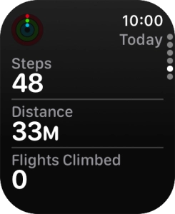 Slide your finger downwards to return to the overview with the coloured rings.