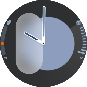 Press and hold the middle of your watch. Press and hold the middle of your watch.