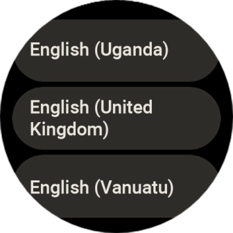 Press the required language. Press the required language.