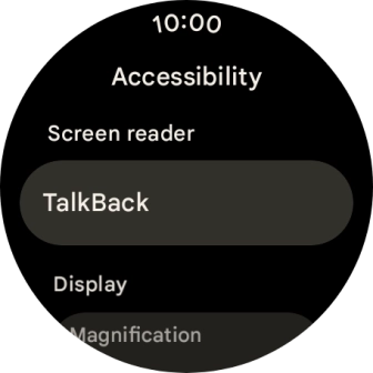 Press TalkBack and follow the instructions on the screen to turn the function on or off.