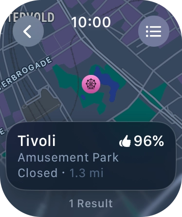 Press the required destination.