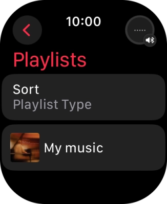 Press the required playlist. Press the required playlist.