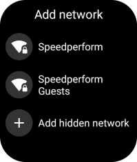 Press the required network.