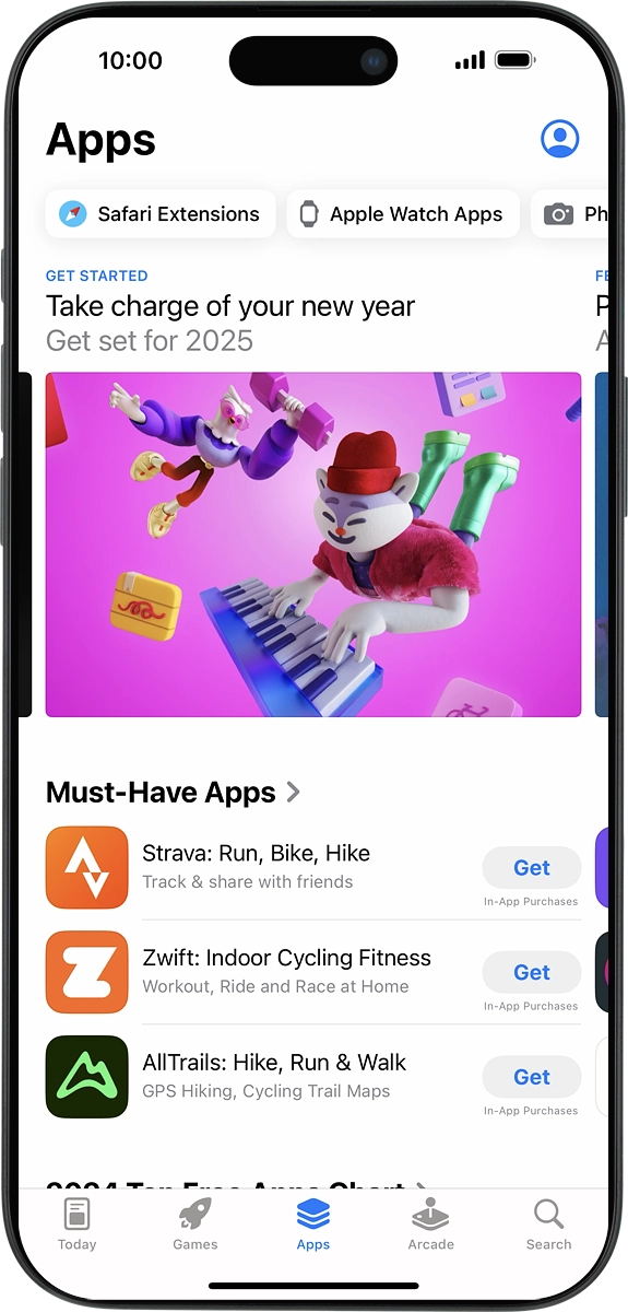On your phone: Go to the required app.