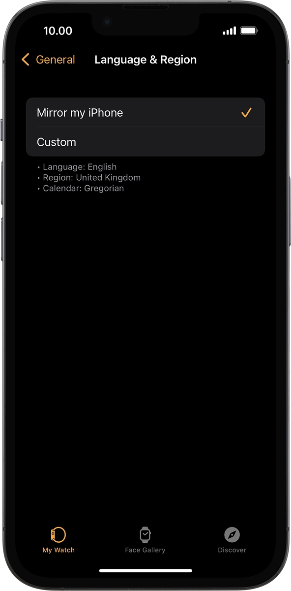 On your phone: Press Custom.