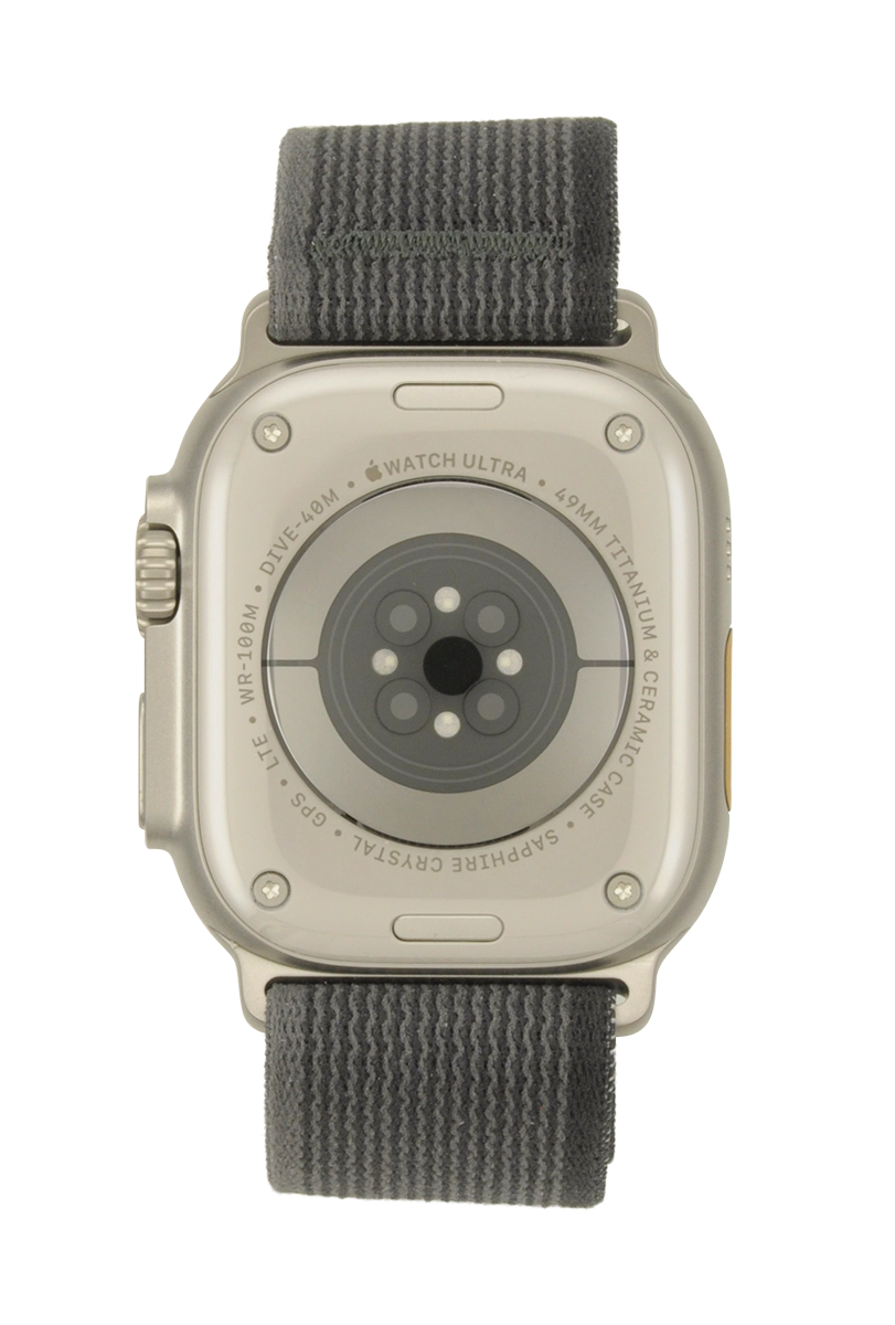 Place the back of your Apple Watch on the magnetic charger allowing it to click into place.