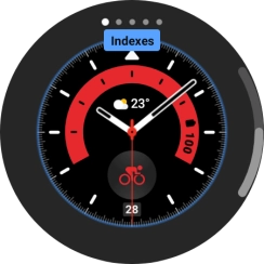 Slide your finger on the screen to change between the different designs.