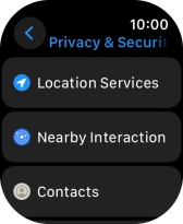 Press Location Services.