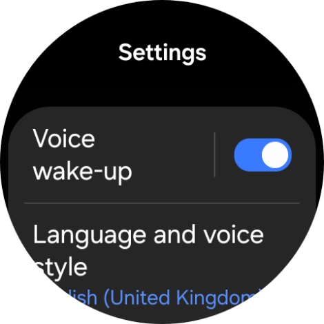 Press Language and voice style.