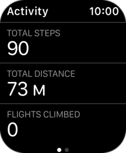 Hard press the screen and follow the instructions on the screen to see an activity summary for the current week or to adjust the daily activity goal.