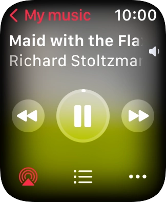 Turn the Digital Crown to select the required volume.