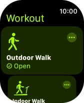 Press the required training activity to start it.
