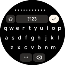 Key in the password for the Wi-Fi network and press the confirm icon. Key in the password for the Wi-Fi network and press the confirm icon.
