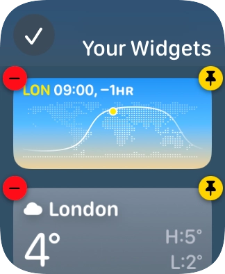 Press the confirm icon.