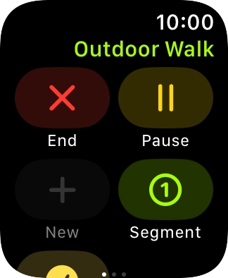 Press End to stop your training activity.