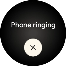 Press the end icon when you've found your phone. Press the end icon when you've found your phone.