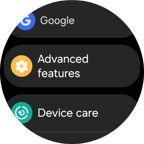 Press Advanced features.