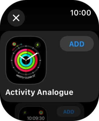 Press the required watch face. Press the required watch face.