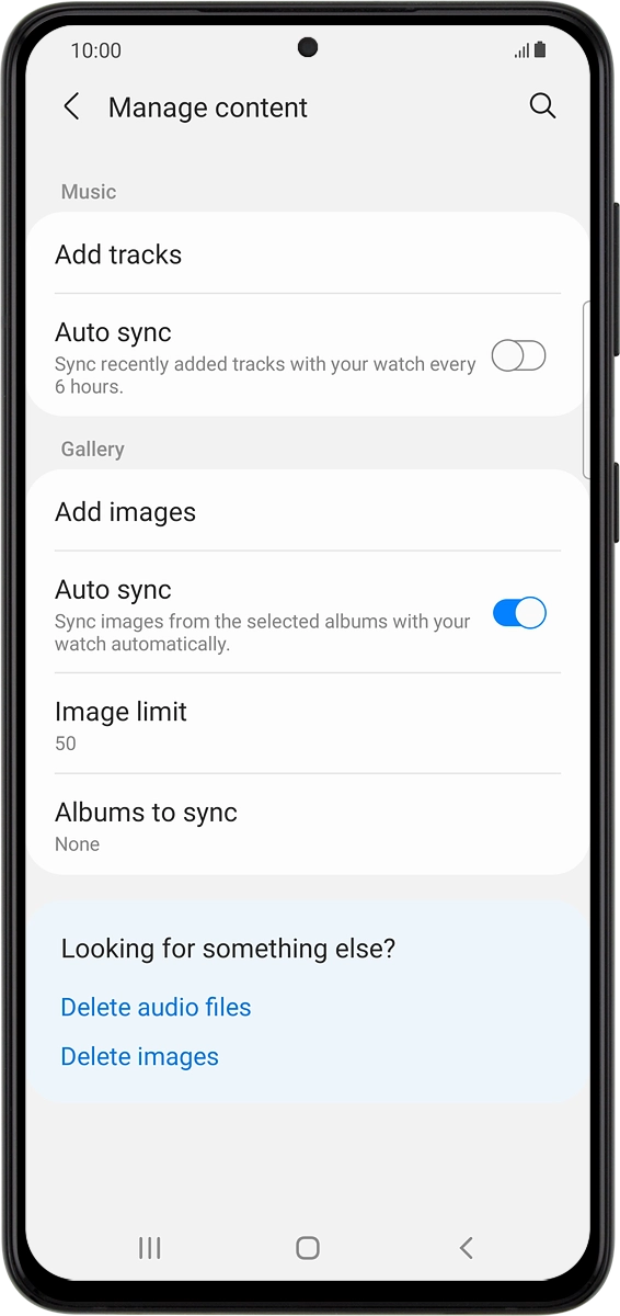 On your phone: Press Add tracks.