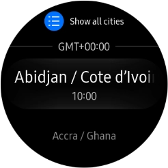 Press the required time zone.