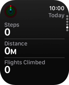 Slide your finger downwards to return to the overview with the coloured rings.