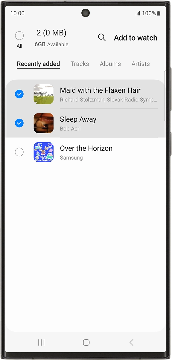 On your phone: Press Add to watch.