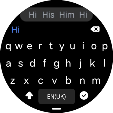 Press the confirm icon.