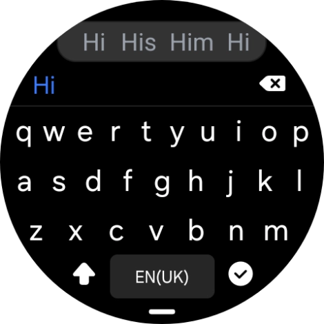 Press the confirm icon.
