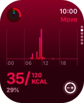 Keep sliding upwards to see the number of steps, distance and number of floors you've covered.