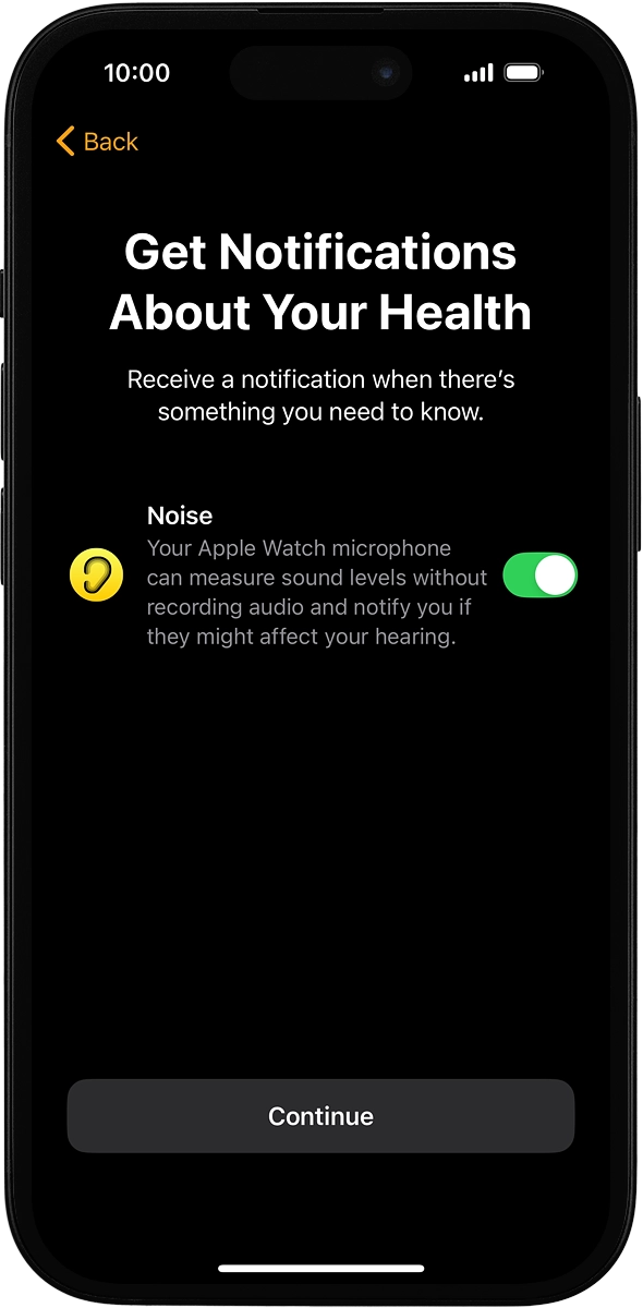 On your phone: Press the indicators to turn the required settings on or off.