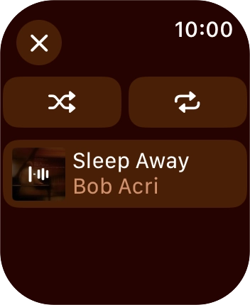 Press the shuffle icon to turn the function on or off. Press the shuffle icon to turn the function on or off.