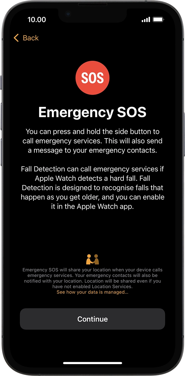On your phone: Press Continue.