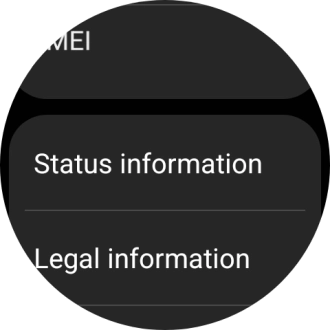 Press Status information.