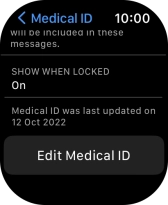 Press Edit Medical ID.