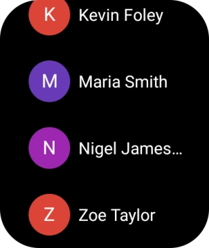 Press the required contact.