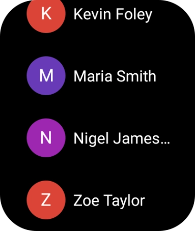 Press the required contact.