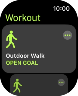 Press the required training activity to start it.