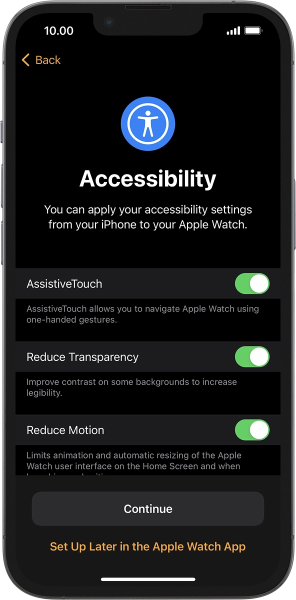 On your phone: Press the required setting.