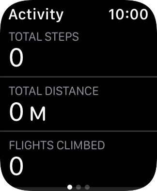 Keep sliding upwards and follow the instructions on the screen to see an activity summary for the current week or to adjust the daily activity goal.