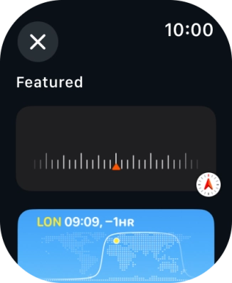 Press the required widget. Press the required widget.