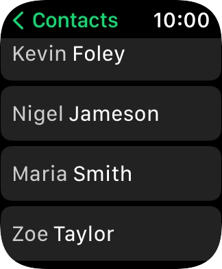 Press the required contact. Press the required contact.