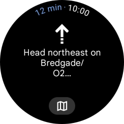 Follow the instructions on the screen to navigate to the selected destination.