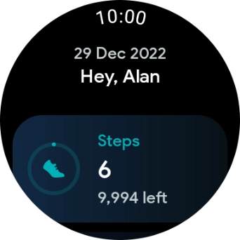Slide your finger upwards on the screen to see how far you are from completing your daily activity goals.