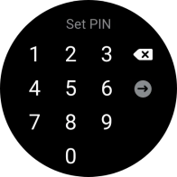 Key in the required PIN and follow the instructions on the screen to create a PIN as lock code.