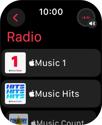 Press the required radio station.